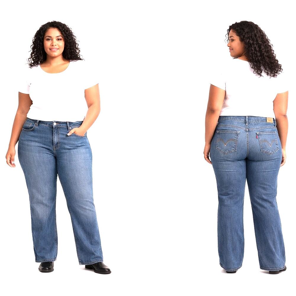 Levi’s 512 Perfectly Slimming W 16 Straight Leg Jeans Medium Wash Classic Denim
